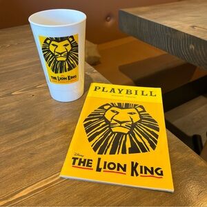 The Lion King Broadway Playbill and Collectible Cup!